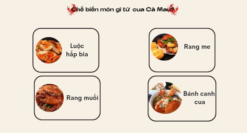 Chế biến món gì từ cua Cà Mau